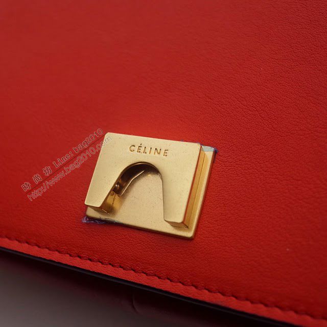 Celine女包 賽琳爆款 香味帶紋路進口小牛皮 CELINE FRAME BAG 可單肩可斜挎 25914  slyd2073